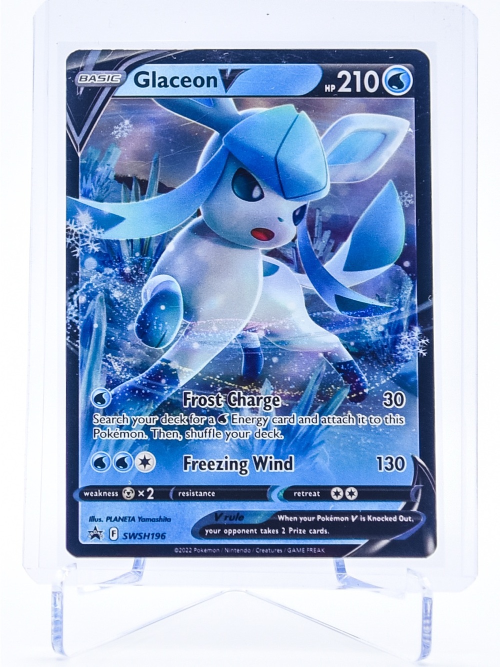Pokemon Card Glaceon SWSH196 V Sword & Shield Black Star Promo LP